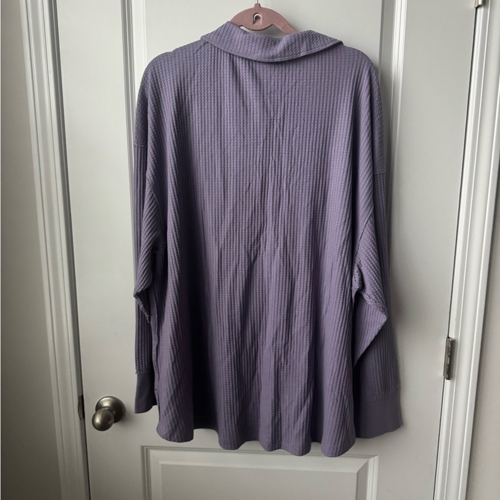 Torrid Waffle Collared Drop Shoulder Top 4x NWT - Picture 3 of 5